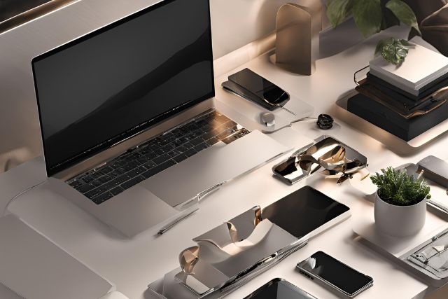 Desktop Computer with various other devices